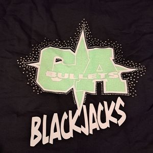 Cheer Athletic NEW Zipper Fleece Drawstring Hoodie CA Blackjacks Adult LGE Black